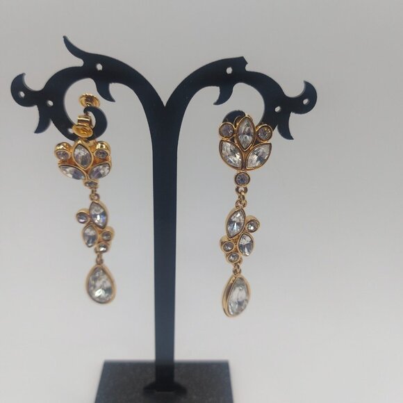 VTG Oscar de la Renta Vintage with Tag by Coro 2.5"  drop RARE GP Rhinestone - Picture 12 of 12